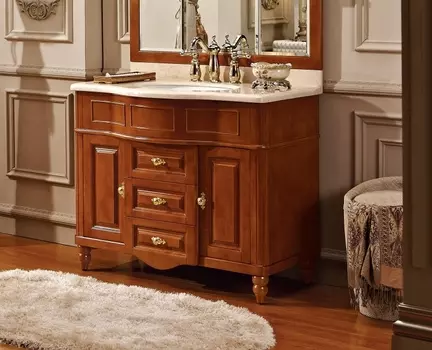 Тумба под раковину Tessoro Medici 100 напольная темный орех