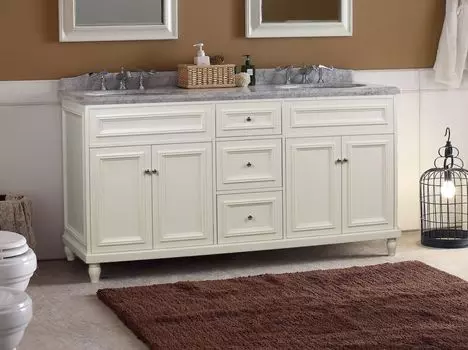 Тумба под раковину Tessoro Sole 165 белый с золотом