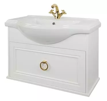 Тумба под раковину Tessoro TS-F9065-CH-W подвесная 65 белая