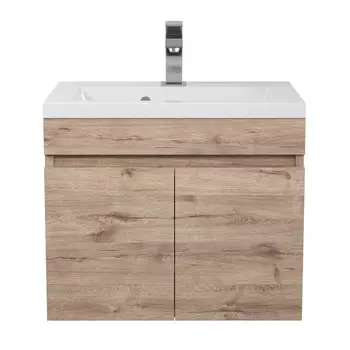 Тумба под раковину Uperwood Eva 50 см 3930213461 подвесная, крафт табачный, с дверцами