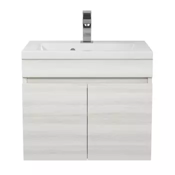 Тумба под раковину Uperwood Eva 50 см 3930213460 подвесная, дуб харбор белый, с дверцами