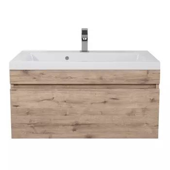 Тумба под раковину Uperwood Eva 75 см 3930213465 подвесная, крафт табачный, выдвижной ящик