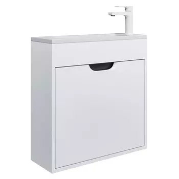 Тумба под раковину Uperwood Modul 60 см 2930205363 подвесная, матовая белая, графит