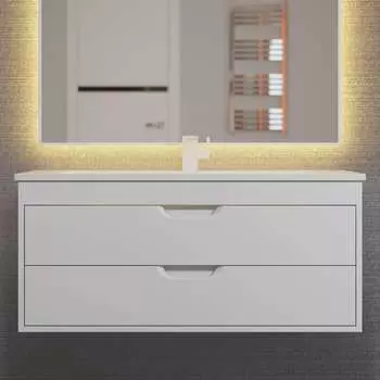 Тумба под раковину Uperwood Modul 96 см 2930205254 подвесная, белая матовая