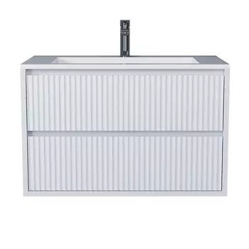 Тумба под раковину Uperwood Next Premium 80 см 3930205157 подвесная, белая, 2 ящика