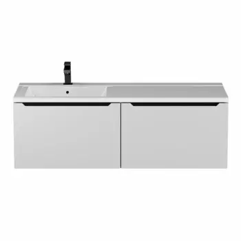 Тумба под раковину Uperwood Tanos 120 см 291020265 подвесная, левая, белая с серым