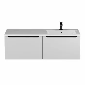 Тумба под раковину Uperwood Tanos 120 см 291020264 подвесная, правая, белая с серым