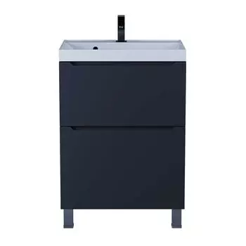 Тумба под раковину Uperwood Tanos 60 см 291120331 напольная, черная матовая