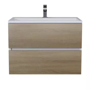 Тумба под раковину Uperwood Upd Barsa 70 см 2930205156 подвесная, белая с коричневым