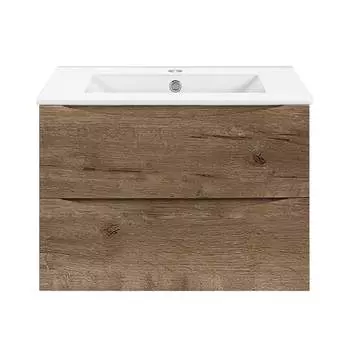 Тумба под раковину Vincea Mia Slim 61 см VMC-2MC600S1VO подвесная, дуб