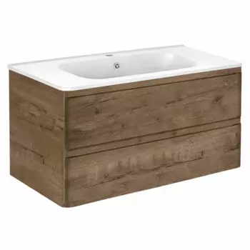 Тумба под раковину Vincea Vico 100 см 2 ящика V.Oak (винтажный дуб) VMC-2V100VO