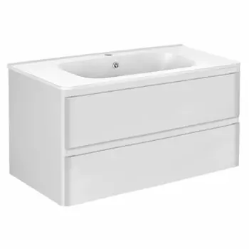 Тумба под раковину Vincea Vico 100 см 2 ящика G.White (белый глянец) VMC-2V100GW