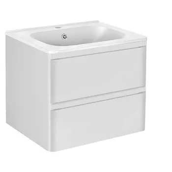 Тумба под раковину Vincea Vico 60 см 2 ящика G.White (белый глянец) VMC-2V600GW