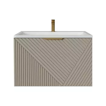 Тумба под раковивну Grossman Блисс 100 см 1010049 подвесная, бежевая матовая