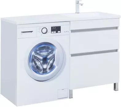 Тумба под стиральную машину Aquanet Вега 66 см 329125 белая глянцевая