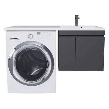 Тумба под стиральную машину Uperwood Magenta 55 см 5930205152 черная матовая