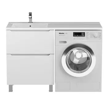 Тумба под стиральную машину Uperwood Tanos 60 см 291120333 напольная, белая