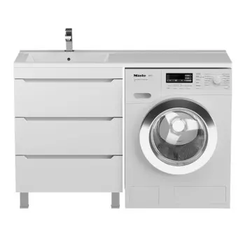 Тумба под стиральную машину Uperwood Tanos 60 см 291020258 напольная, белая