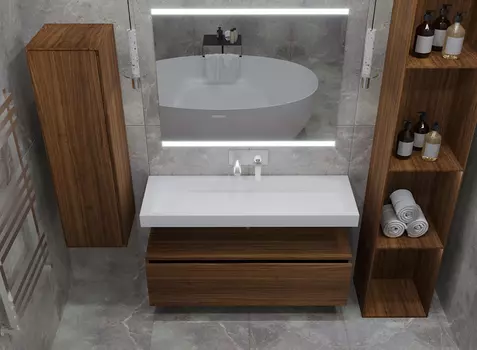 Тумба под столешницу Armadi Art Flat 120 см 897-120-D дуб темный