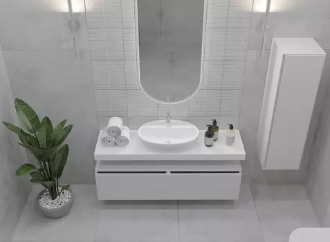 Тумба под столешницу Armadi Art Flat 140 см 897-140-W белая