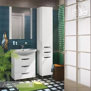 Тумба с раковиной Aquaton Ария 65 Н белая