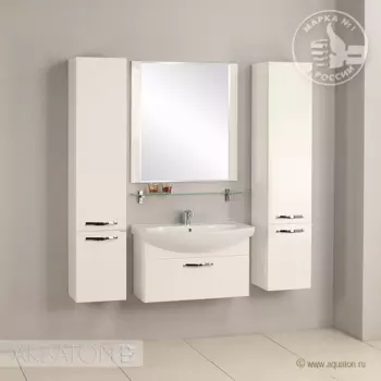 Тумба с раковиной Aquaton Ария 80 белая