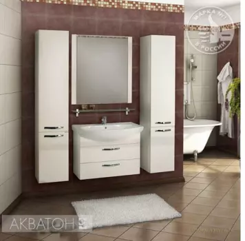 Тумба с раковиной Aquaton Ария 80 М белая