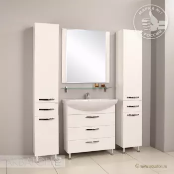 Тумба с раковиной Aquaton Ария 80 Н белая
