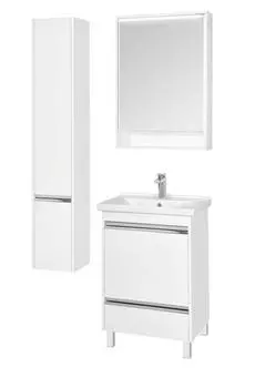 Тумба с раковиной Aquaton Капри 60 белый глянец