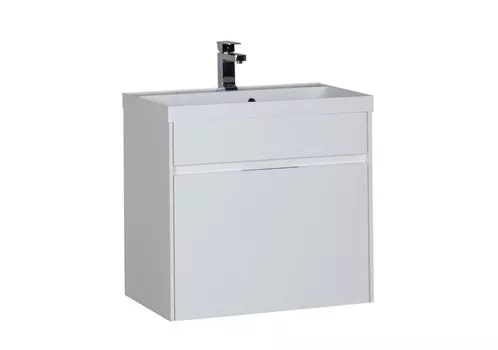 Тумба с раковиной Aquanet Латина 70 белый (1 ящик) 00180000+00179394