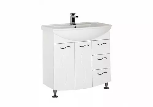 Тумба с раковиной Aquanet Моника 85 белый
