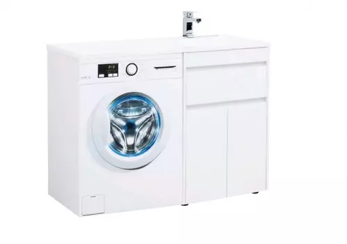 Тумба с раковиной Aquanet Токио 120 R белый (напольная, 1 ящик, 2 дверцы)