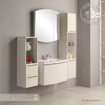 Тумба с раковиной Aquaton Севилья 80 белый жемчуг