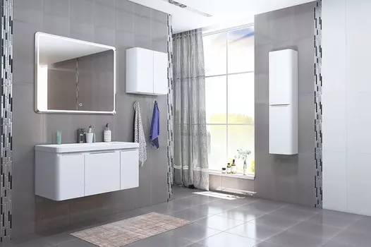 Тумба с раковиной Aquaton Шерилл 85 белый