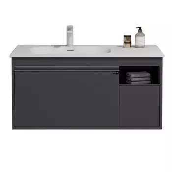 Тумба с раковиной Black&White 100 см U910.1000 матовый серый