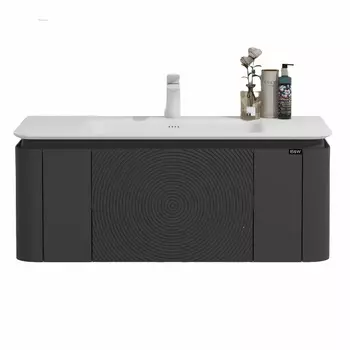 Тумба с раковиной Black&White 100 см U930.1000 матовый серебристый серый