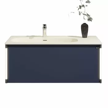 Тумба с раковиной Black&White 100 см U945.1000 матовая темно-синяя