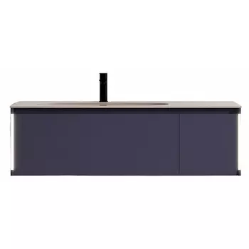 Тумба с раковиной Black&White 120 см U945.1200 матовая темно-синяя