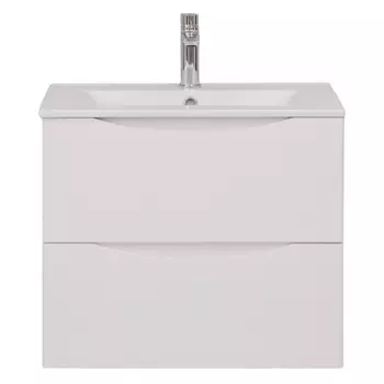 Тумба с раковиной BOND Cube 61 см T01600-S05W подвесная, белая глянцевая