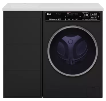 Тумба с раковиной Brevita Grafit 100 см УТ000015084 напольная, под стиральную машину, правая, графит