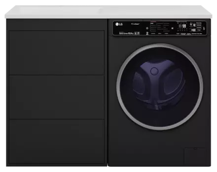 Тумба с раковиной Brevita Grafit 120 см УТ000015086 напольная, под стиральную машину, правая, графит