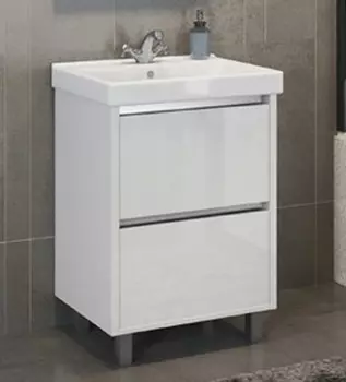 Тумба с раковиной Comforty Дублин 60 белый 00004137134