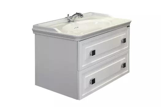 Тумба с раковиной Comforty Феррара 4151060 80 см, белая глянцевая