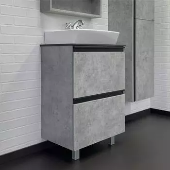 Тумба с раковиной Comforty Эдинбург 60 см 00-00004763 бетон светлый