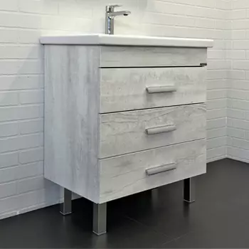 Тумба с раковиной Comforty Никосия 00-00005793 70 см, белая