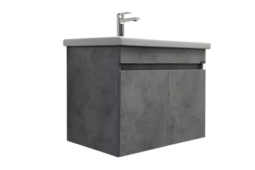 Тумба с раковиной Comforty Осло 00-00006118 70 см, серая