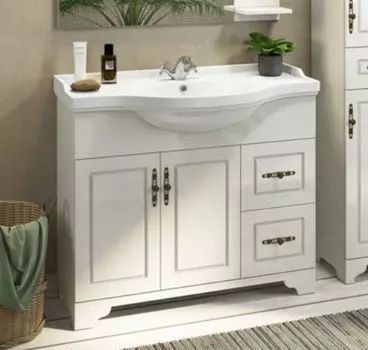 Тумба с раковиной Comforty Севилья 100 слоновая кость 00003132627