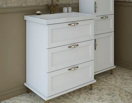 Тумба с раковиной Эстет Bali Classic 80х45 3 ящика