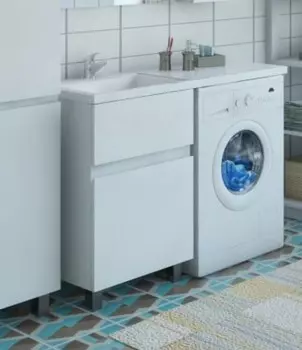 Тумба с раковиной Эстет Dallas Luxe 100х48 напольный 2 ящика L под стиральную машину