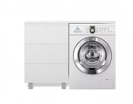 Тумба с раковиной Эстет Dallas Luxe 110х48 напольная 3 ящ. L под стиральную машину